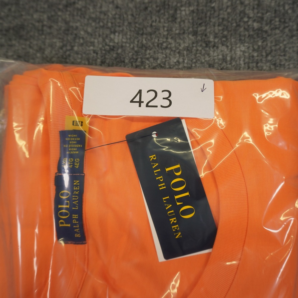 NEW Polo Ralph Lauren T-Shirt Mens 4XB Orange Short Sleeve Graphic Pony Logo Tee - Picture 10 of 10